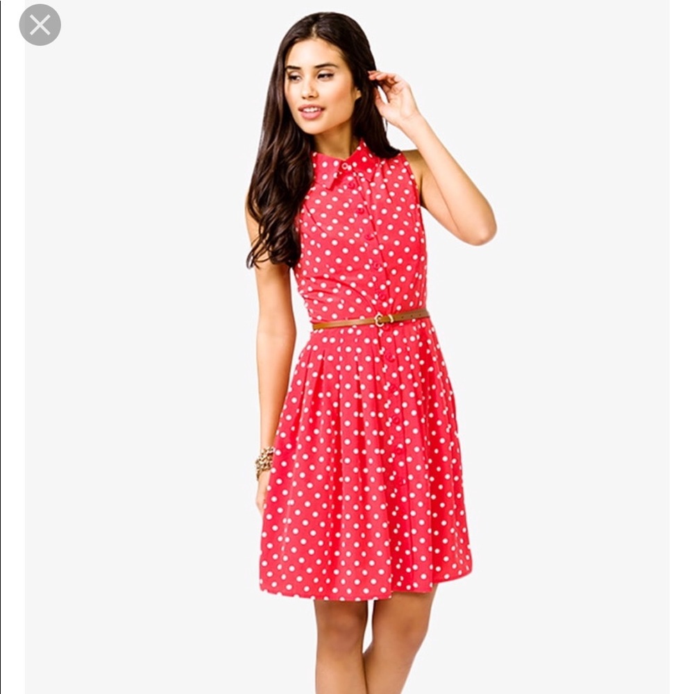 NWT Red And White Polka Dot Dress Small!